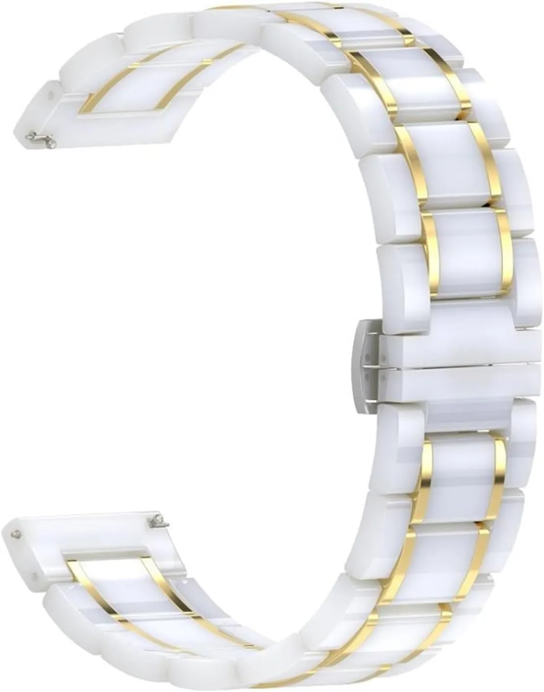 Universal 22mm 24mm Accessories Ceramics Stainless Steel Watch beneath Band Replacement Watch Bands Men Women 