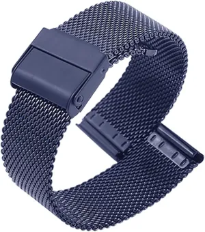 Universal Premium Quick Release Adjustable Mesh Watch Bands Metal Strap Compatible with Most Watches,Blue,15mm biome pensive absorb colonize crime tablet Stainless Steel Mesh Watch Straps for Men &Women Ultra Thin 