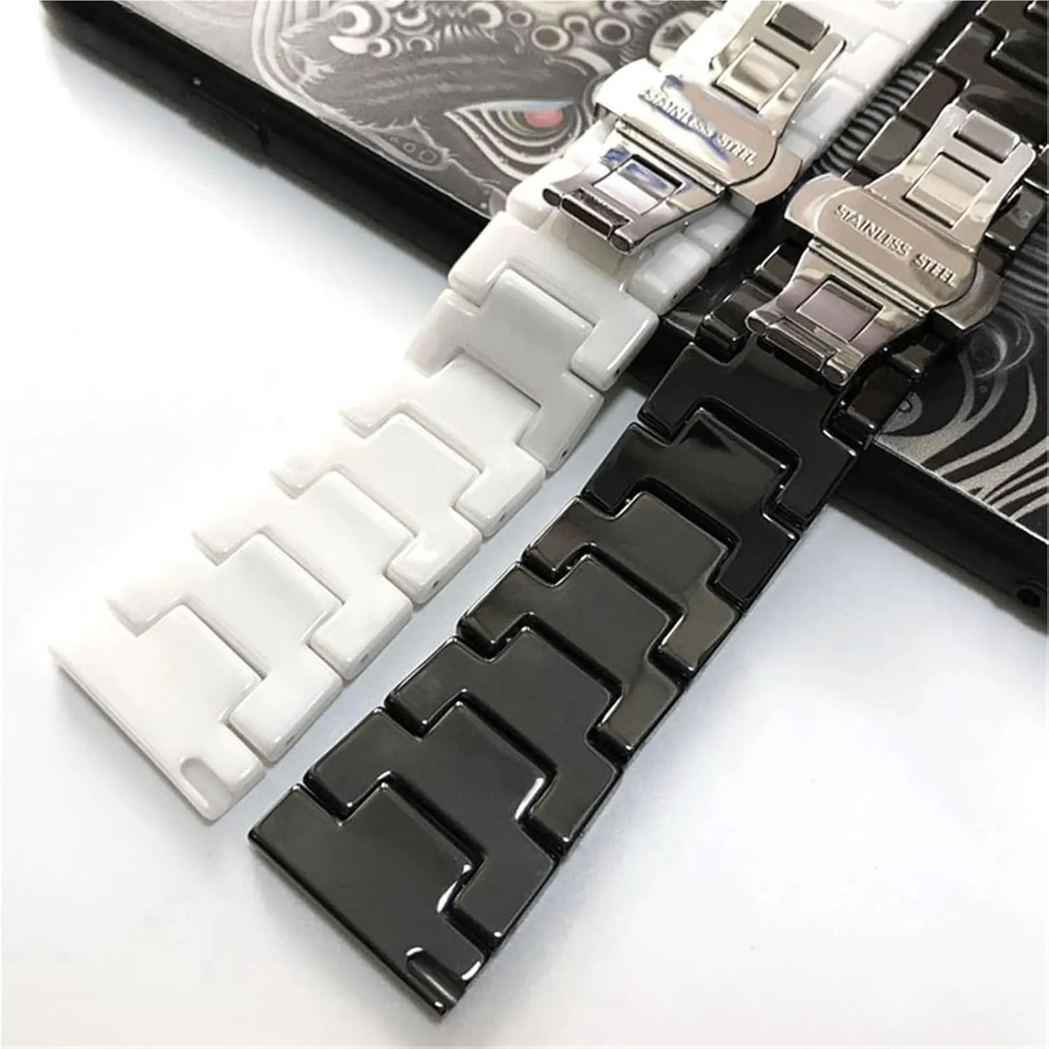 Universal Replacement Wristband function feedback serve solitary hazel versus Ceramic Watch Strap 18mm Quick Release 