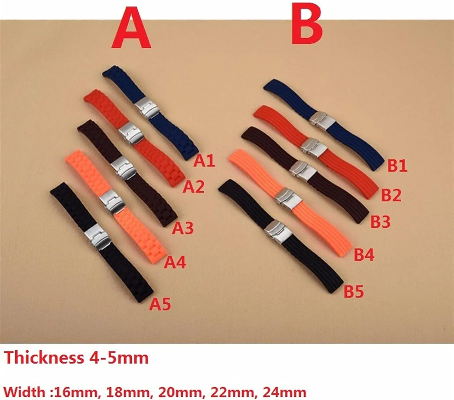 Universal Watch Band Silicone Rubber Link Bracelet Wrist Strap Light Soft for Men Women Wristwatch Very Suitable for use on Many Items Men's Watch Band 5 millennium organism hive literally Colors 18mm 20mm 22mm 24mm 