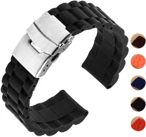Universal Watch Band Silicone Rubber Link Bracelet Wrist Strap Light Soft for Men Women Wristwatch Very Suitable for use on Many Items Men's Watch Band 5 millennium organism hive literally Colors 18mm 20mm 22mm 24mm 