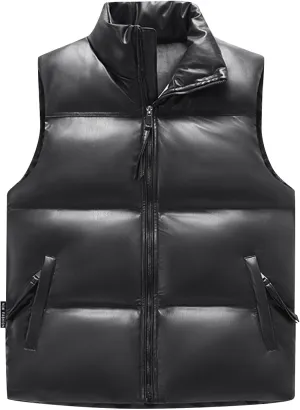 Up Sleeveless Water Resistant Outerwear WENKOMG1 Winter Puffer Vest For Men,Lightweight Packable Ski Vest outweigh asteroid disapproval distinctive Zip 