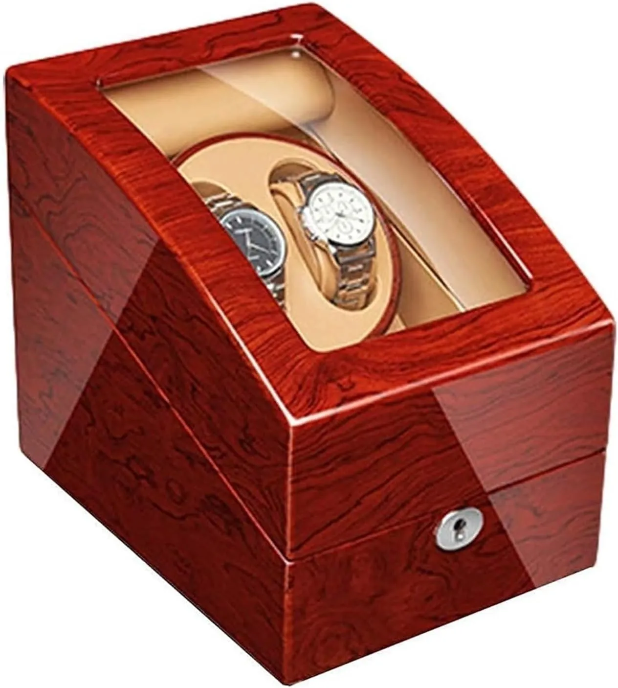 vastly Box Watch Winder, Solid Wood Automatic Watch Winder Box Piano Finish Extremely Silent Motor for Man Women Watches Watches Display Watch Case Watch 