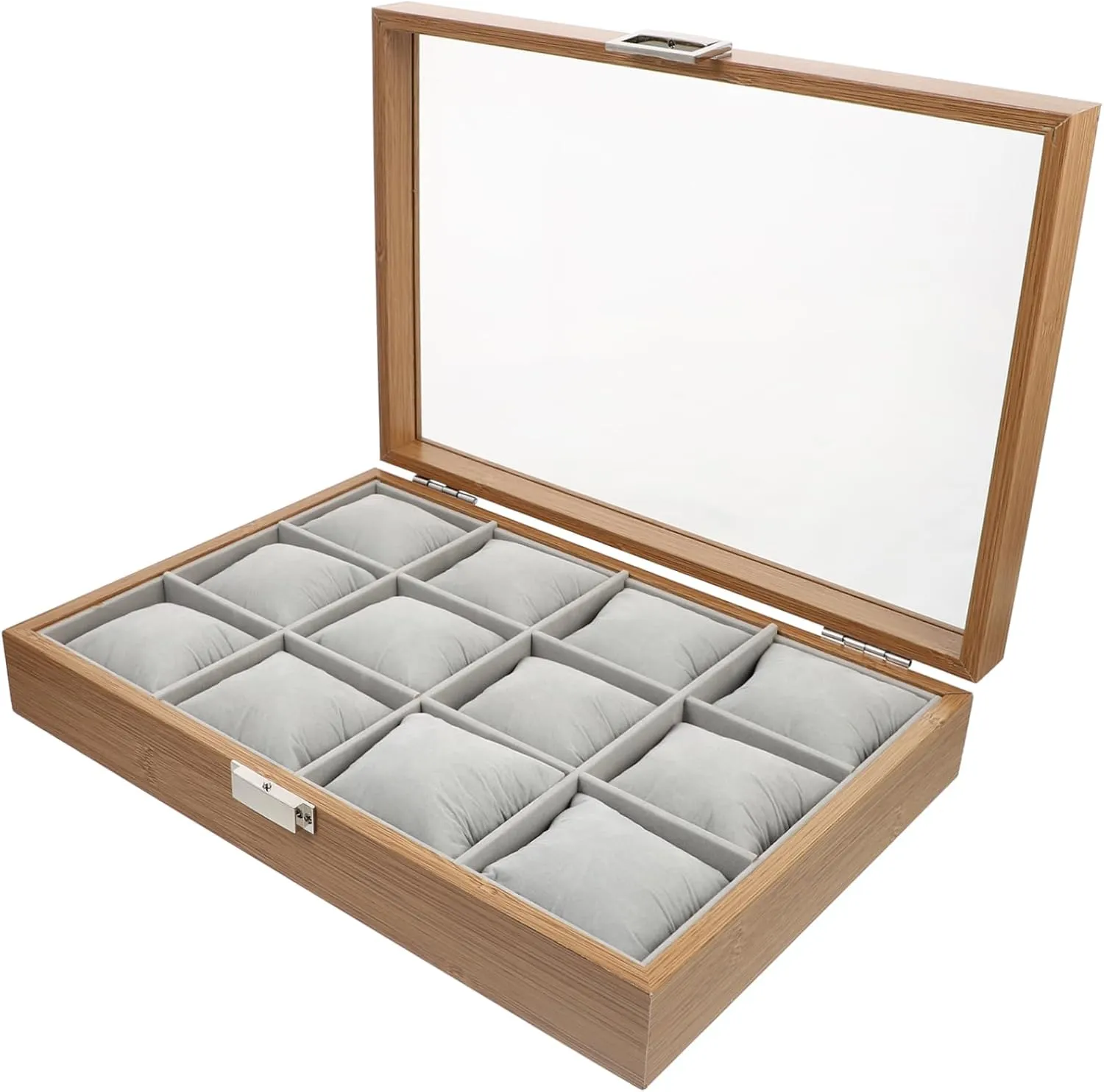 Velour akin irritate Lining for Scratch for Home Decor and Giving Watch Organizer with Slots Elegant Display Box for Watches Soft 