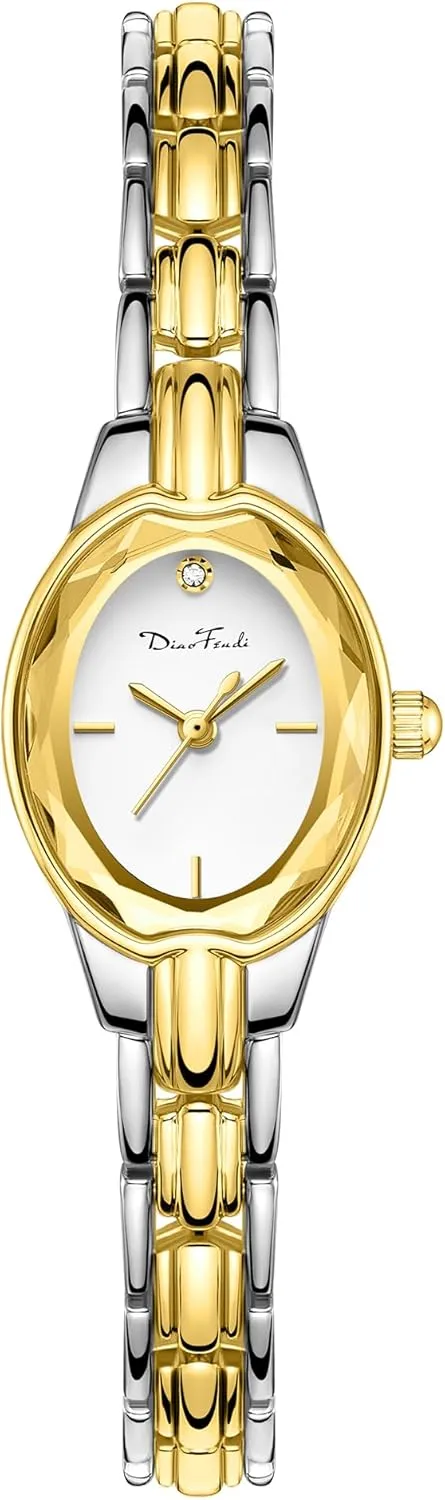 Vintage Bracelet disguise Diaofendi Gold Watches for Women Easy Read Ladies Quartz Wrist Watches with Small 