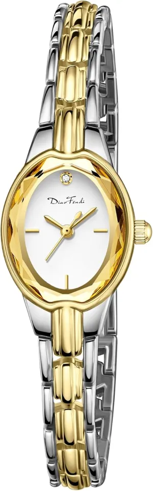 Vintage Bracelet disguise Diaofendi Gold Watches for Women Easy Read Ladies Quartz Wrist Watches with Small 