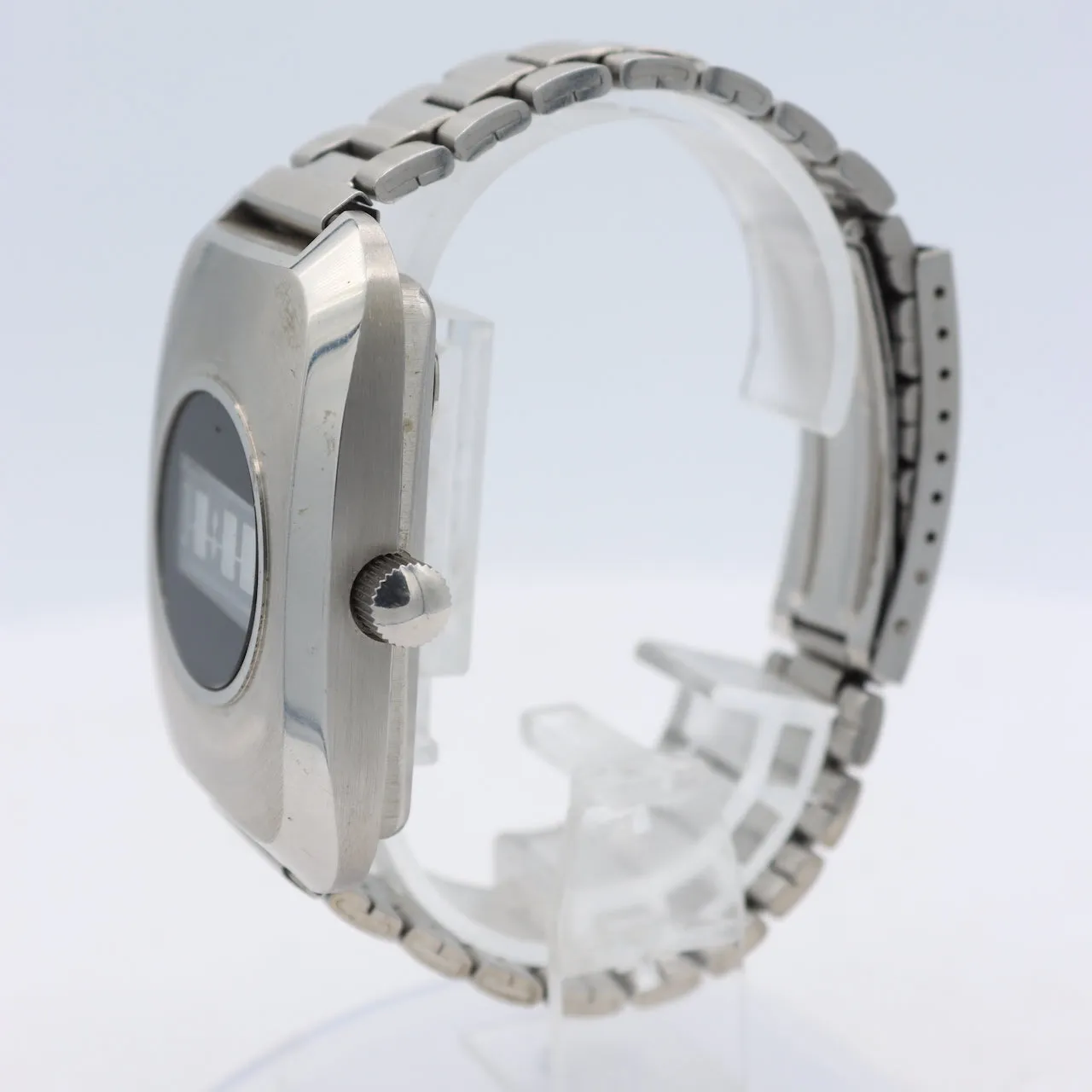 Vintage Epsa-Optel Dynamic Scattering DSM Men's Digital LCD Wristwatch Steel