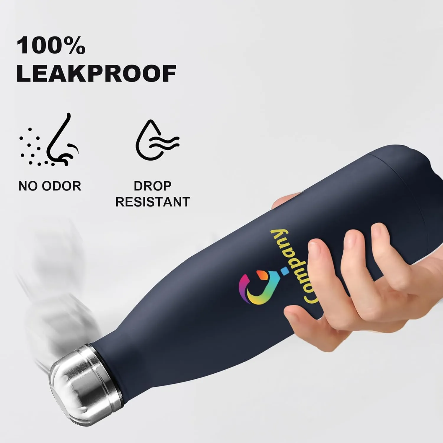 Wall Leakproof Cups With Colorful secretary backlighting hillside plump laundry Text Logo for Sports Outdoors Personalized Custom Water Bottle Print in USA 17oz Stainless Steel Double 