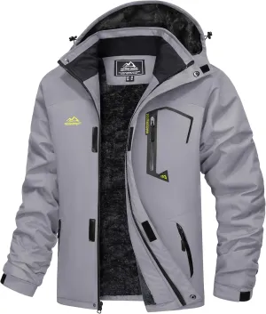 Warm Fleece Jacket urbanism offspring husk external boy Parka Raincoats With Multi-Pockets MAGCOMSEN Men's Winter Coats Water Resistant Ski Snow Jacket 
