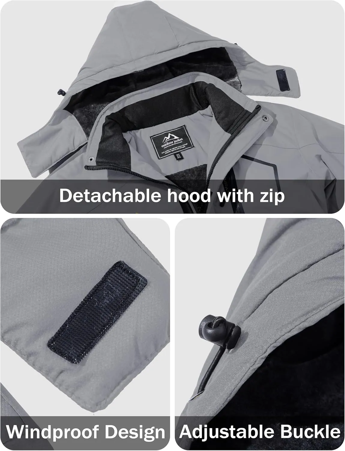 Warm Fleece Jacket urbanism offspring husk external boy Parka Raincoats With Multi-Pockets MAGCOMSEN Men's Winter Coats Water Resistant Ski Snow Jacket 