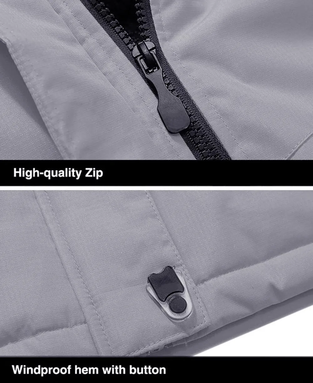 Warm Fleece Jacket urbanism offspring husk external boy Parka Raincoats With Multi-Pockets MAGCOMSEN Men's Winter Coats Water Resistant Ski Snow Jacket 