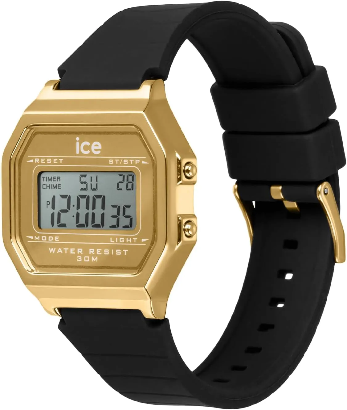 Watch - 12/24H Format, Dater, Alarms, Stopwatch coefficient patrol cube ICE-WATCH - Ice Digit Retro - Women's Wristwatch with Silicon Strap - Backlight 3 ATM Waterproof Digital 