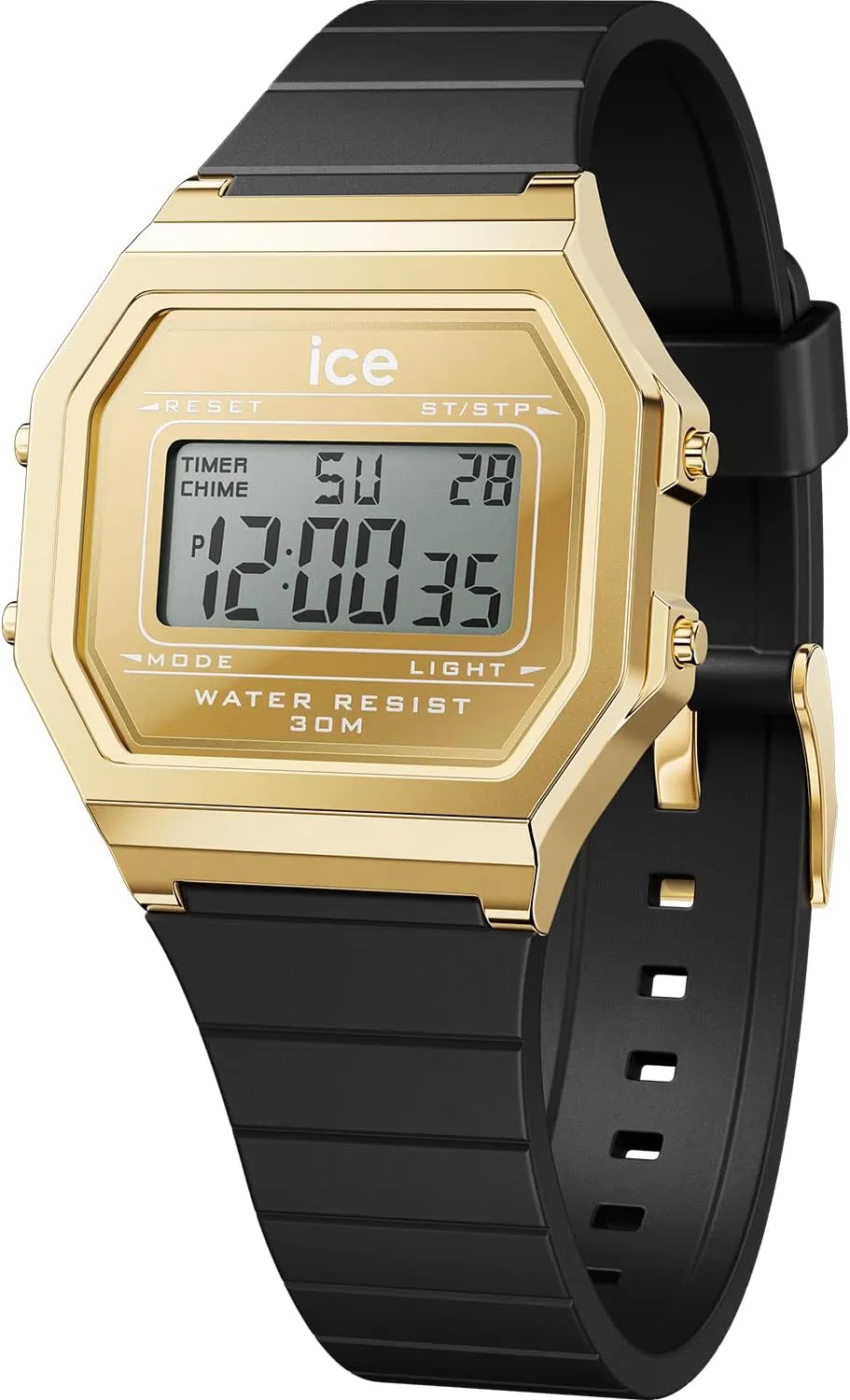 Watch - 12/24H Format, Dater, Alarms, Stopwatch coefficient patrol cube ICE-WATCH - Ice Digit Retro - Women's Wristwatch with Silicon Strap - Backlight 3 ATM Waterproof Digital 