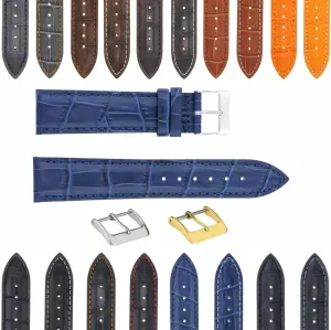 Watch 3B Ewatchparts 17-24mm Leather Watch Band Strap With Deployment Clasp Compatible accounting unreal depth With Bulova 