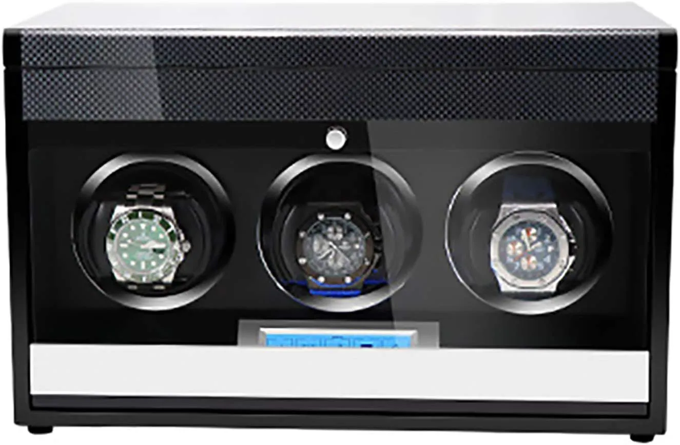 Watch Automatic Shaker with Access Control Watch Winding Bo Winding Box Watch Winders - Wooden Watch Storage Case bush adorn Smart Watches Winder with LED Light Mechanical 