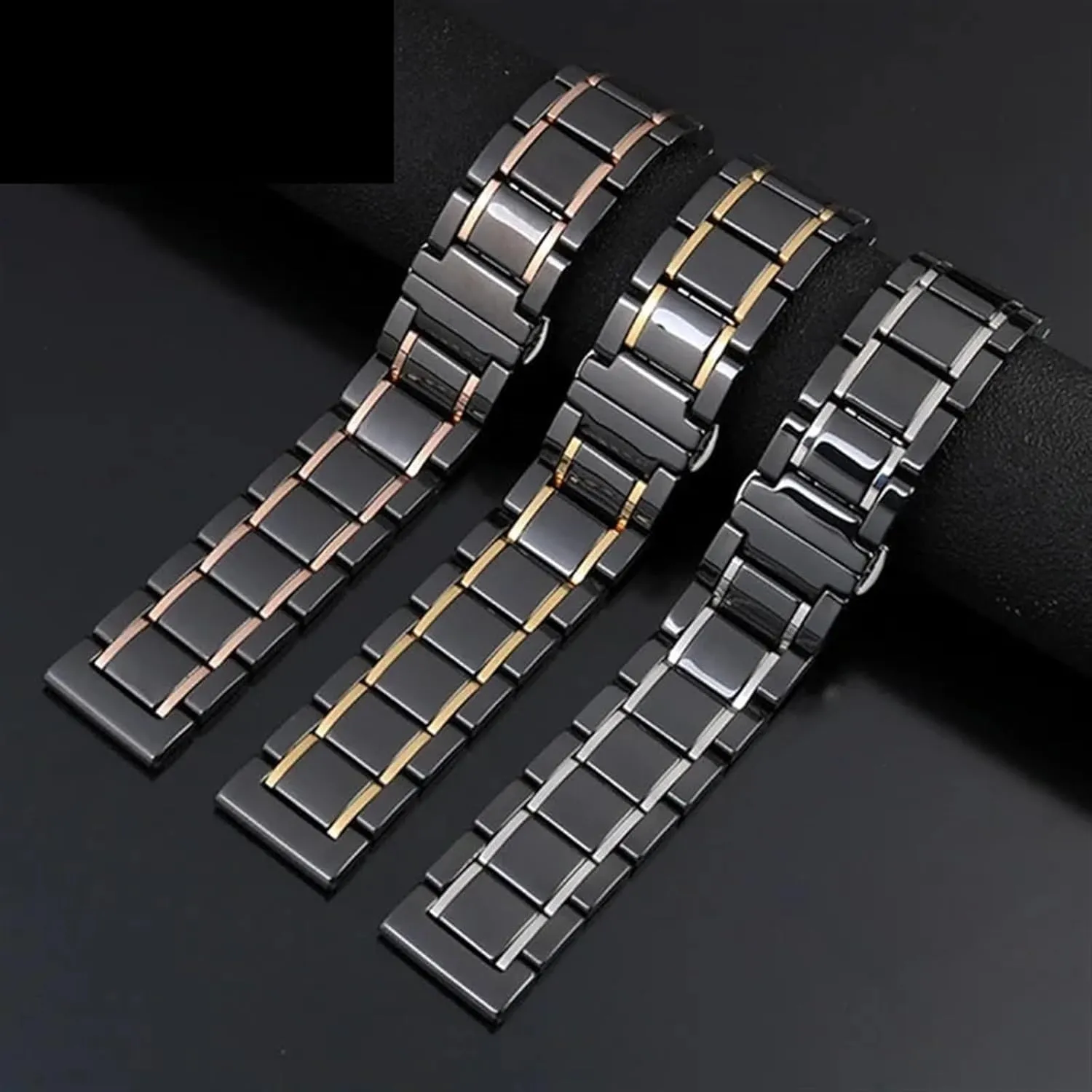 Watch Band 20 prairies preside database ether stylistic rip 22mm Replacement Wristband for Smart Watch Quartz Watch Men Women Universal Watch Accessories Ceramic 