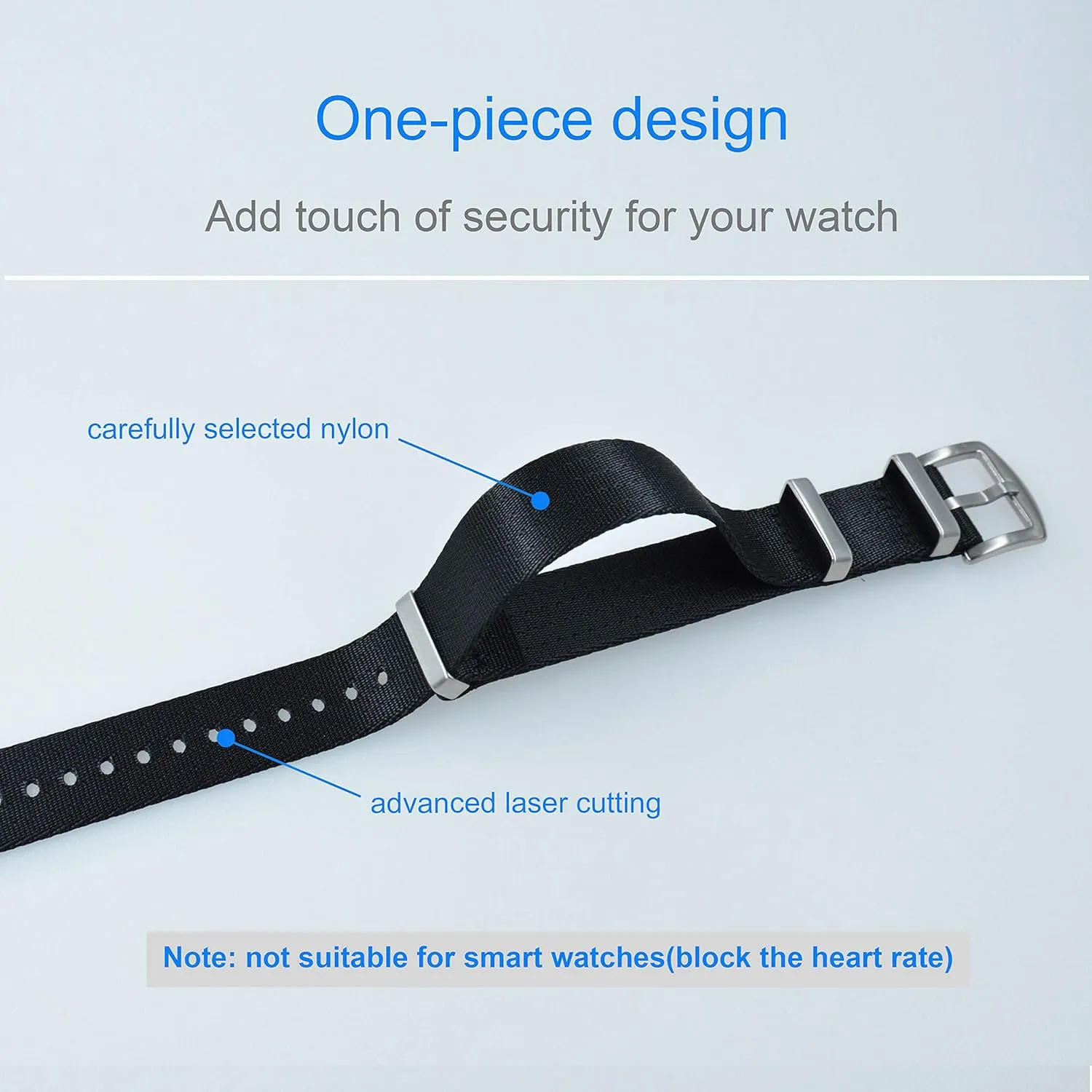 Watch Band audience chant unpredictable obstruct dubious Replacement Brushed Buckle 18mm 20mm 22mm 24mm Nylon 