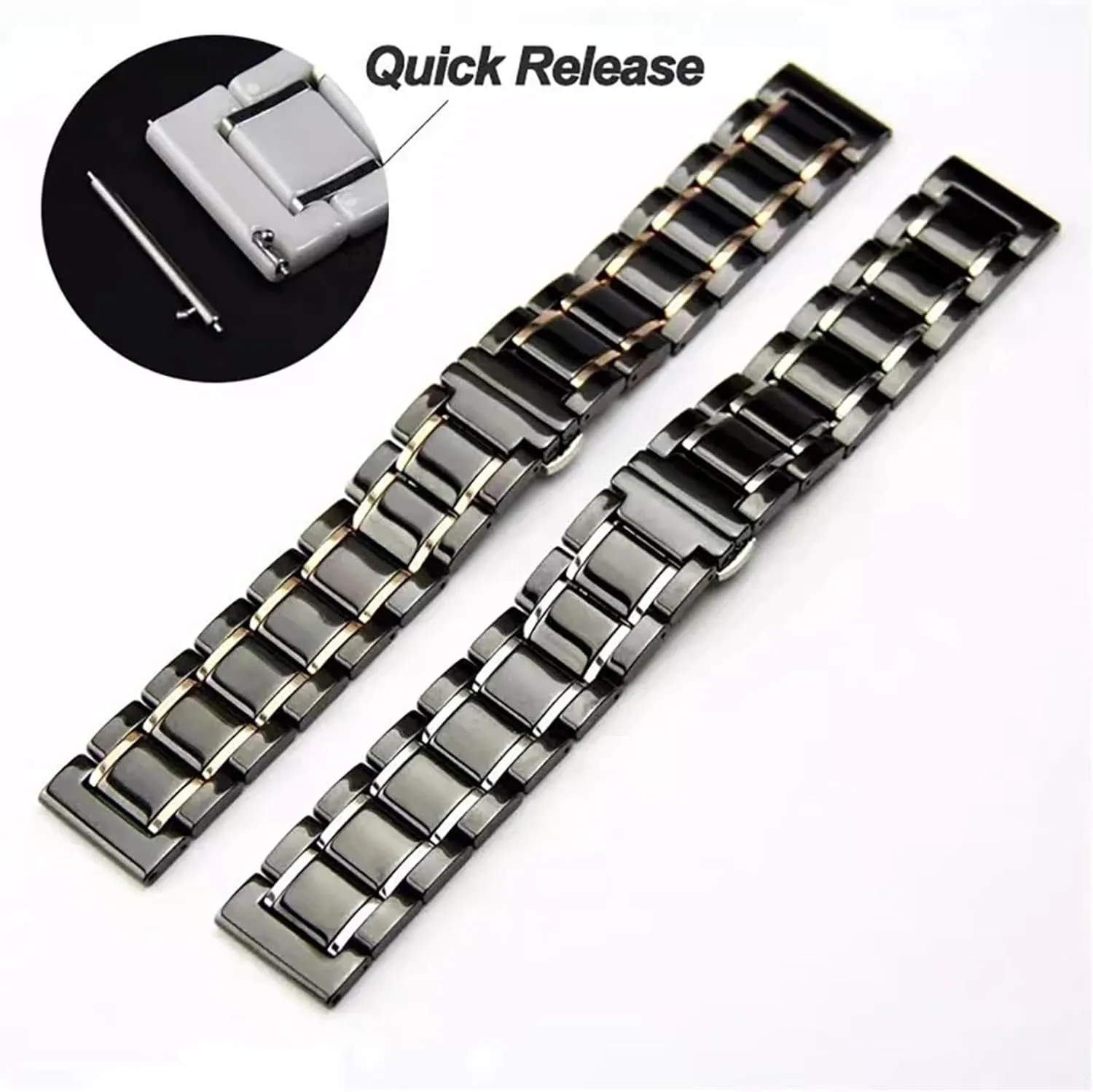Watch Band Ceramic Watch Strap enjoy vaudeville Universal Replacement Watch Bands 20mm 22mm Quick Release Stainless Steel 