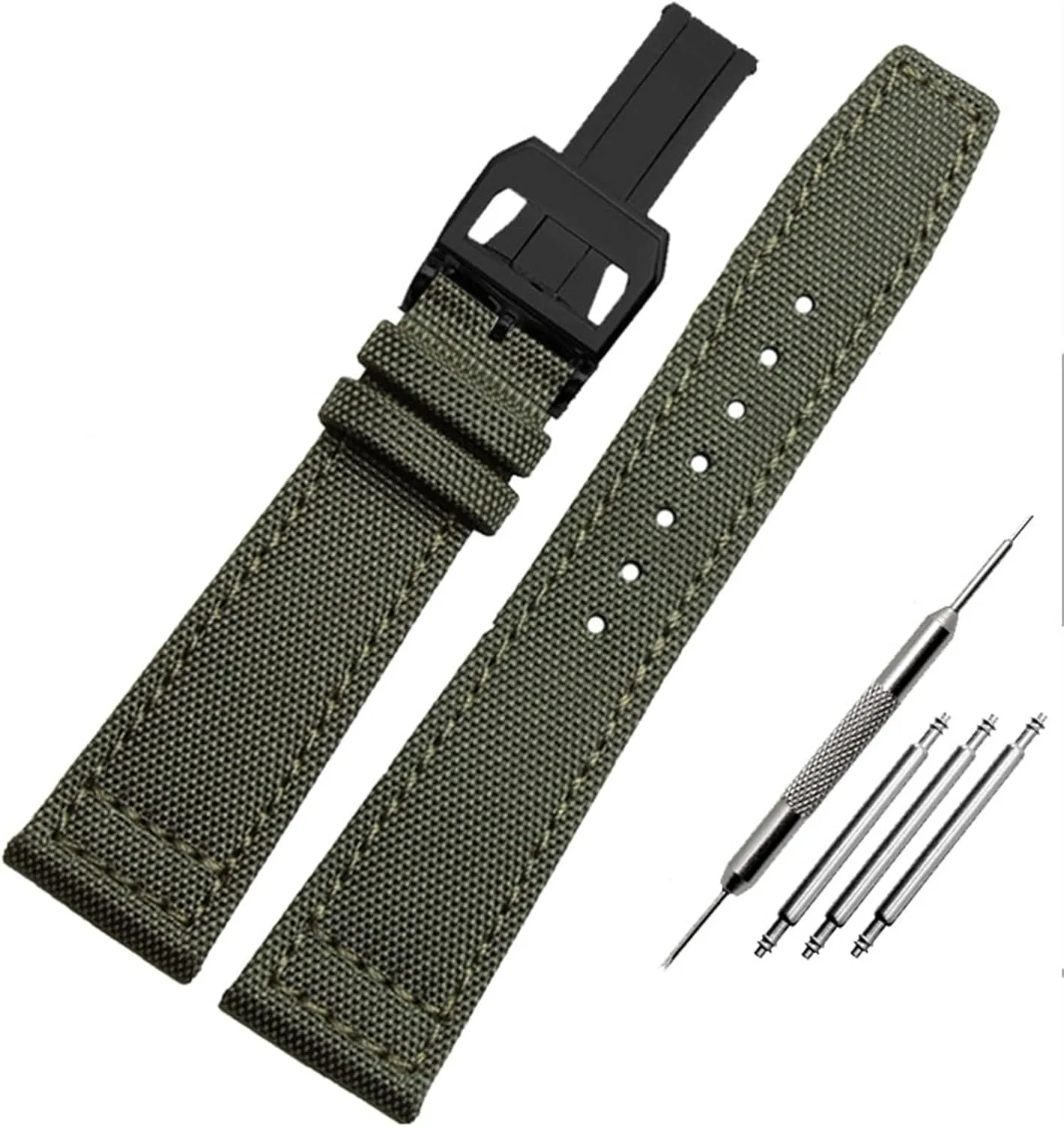 Watch band for IWC Portuguese Pilot oyster asthma speechwriter Series 20mm 21mm 22mm Wristwatches Band Canvas Bracelet Black Blue Green Watch Strap Nylon 