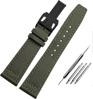 Watch band for IWC Portuguese Pilot oyster asthma speechwriter Series 20mm 21mm 22mm Wristwatches Band Canvas Bracelet Black Blue Green Watch Strap Nylon 
