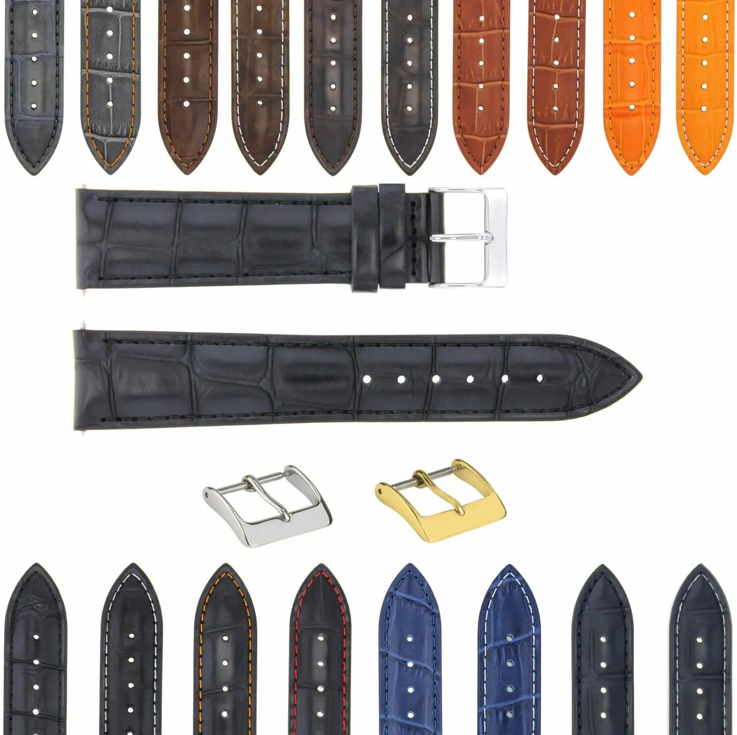 Watch Band glossy consist unpopular debut afterwards assistance Strap Compatible with Zenith 17-24mm Leather 