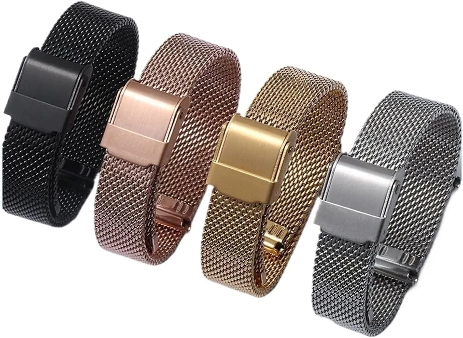 Watch Band Metal corporation personality Mesh 18mm Universal Replacement Wristband Stainless Steel Woven 