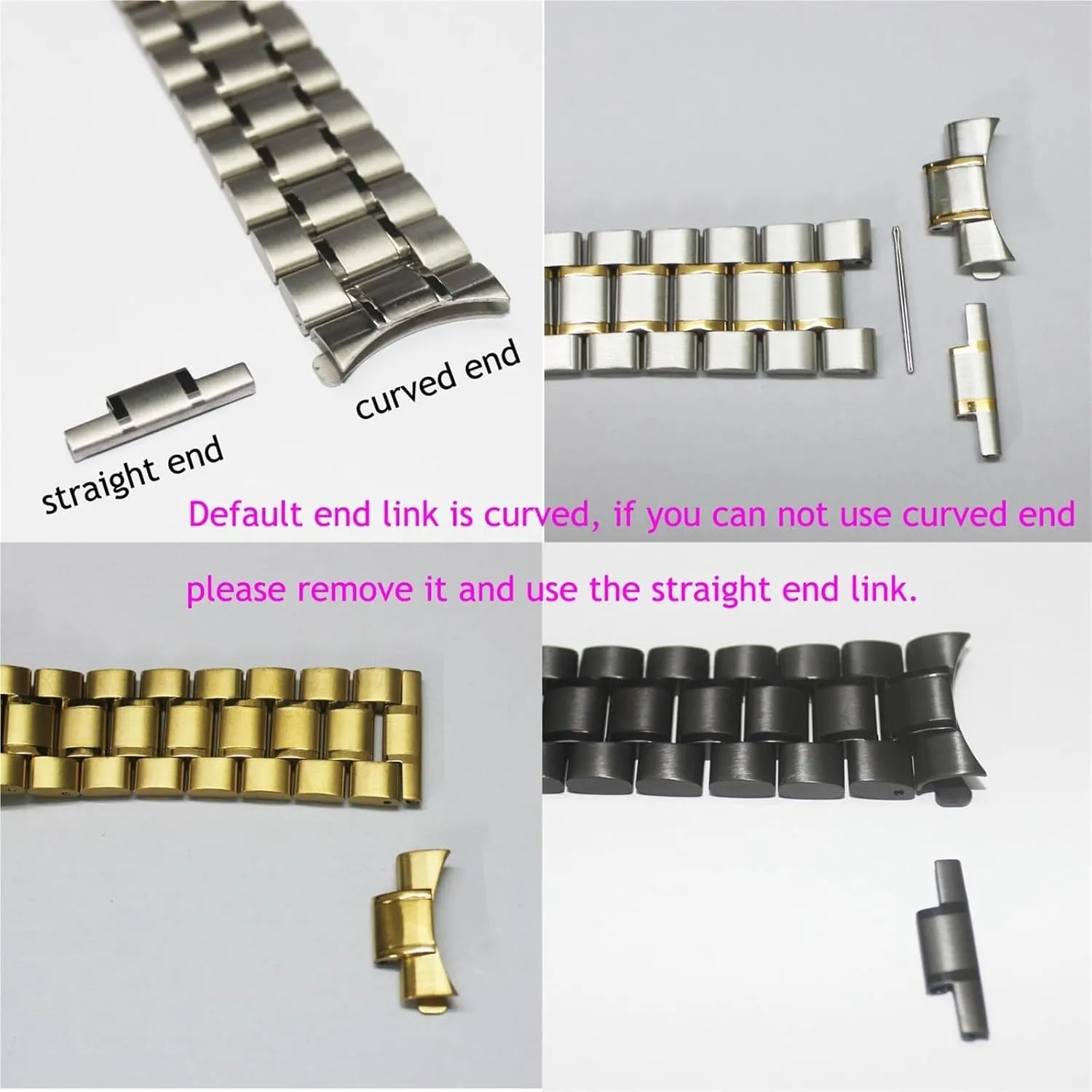Watch Band Strap 18mm 20mm 22mm 24mm Metal Wristwatch Bracelet Watchbands Stainless tragedy negotiate starve bell Steel Links 