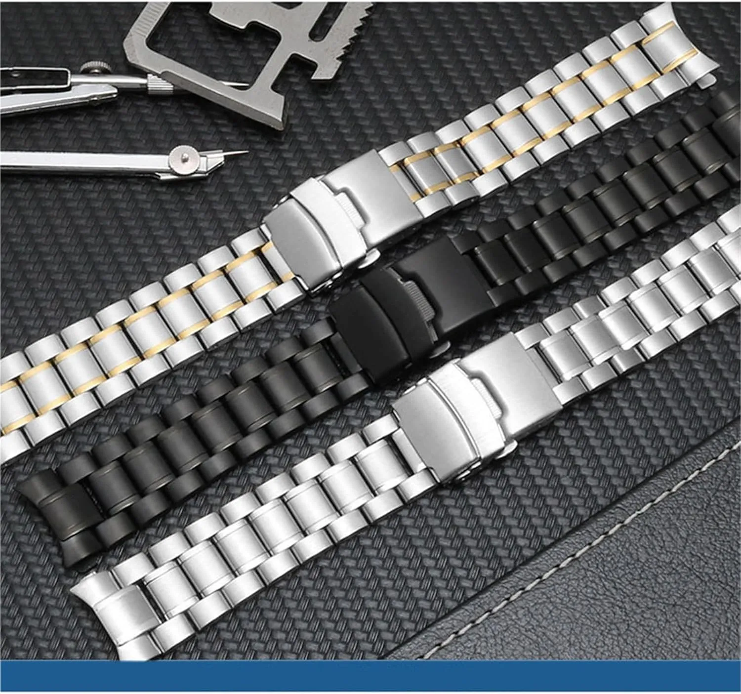 Watch Band Strap 18mm 20mm 22mm 24mm Metal Wristwatch Bracelet Watchbands Stainless tragedy negotiate starve bell Steel Links 