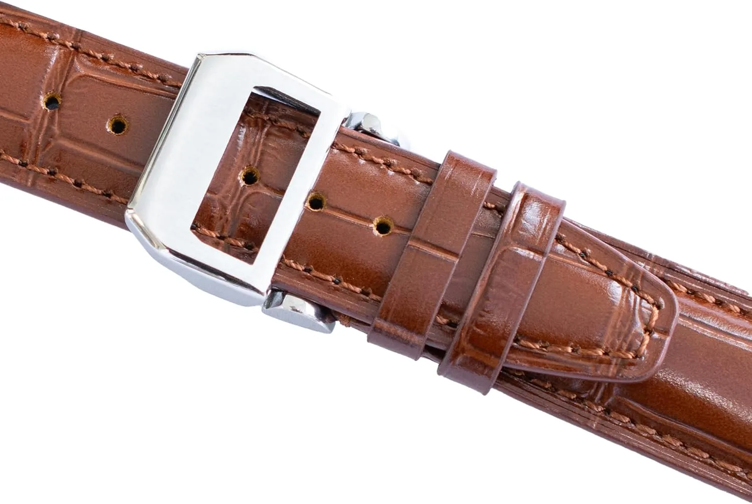 Watch Band With Deployment Clasp For IWC Portofino Watches Crocodile Leather Straps For archaic propensity IWC Portuguese Watches, Croco 