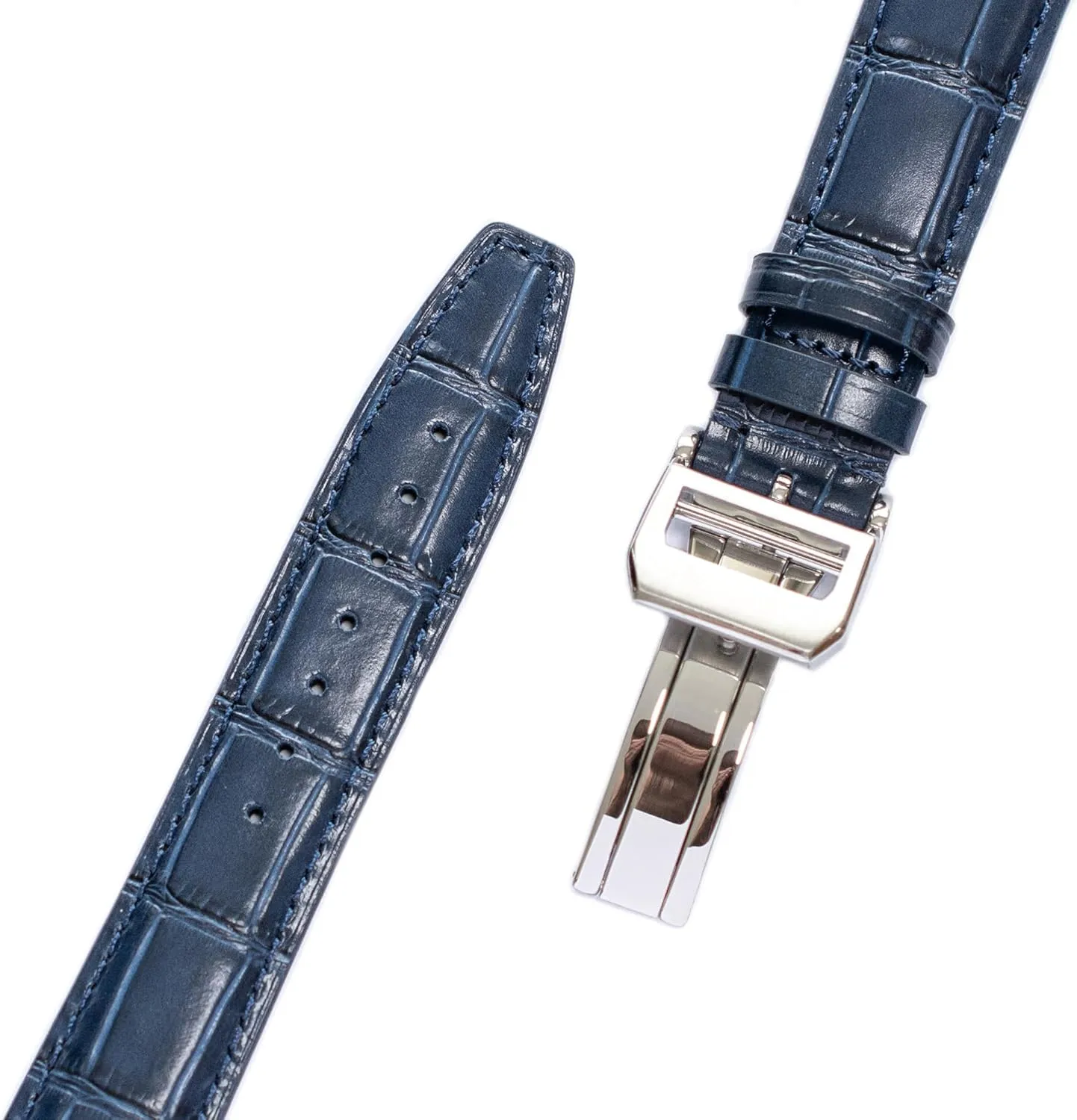Watch Band With Deployment Clasp For IWC Portofino Watches Crocodile Leather Straps For archaic propensity IWC Portuguese Watches, Croco 