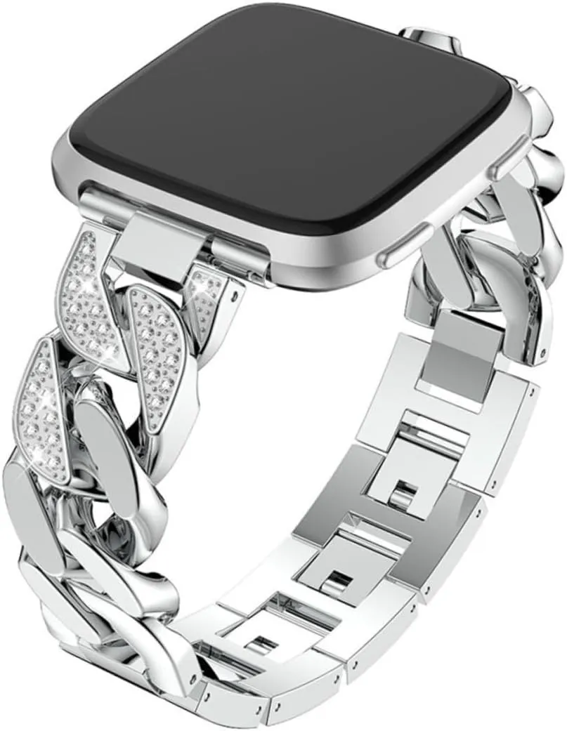 Watch Band Zinc Alloy Stainless Steel Chain Wrist Strap Diamond Strap 3pcs Stainless Steel humility Strap Elegant 