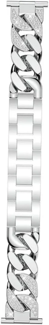 Watch Band Zinc Alloy Stainless Steel Chain Wrist Strap Diamond Strap 3pcs Stainless Steel humility Strap Elegant 