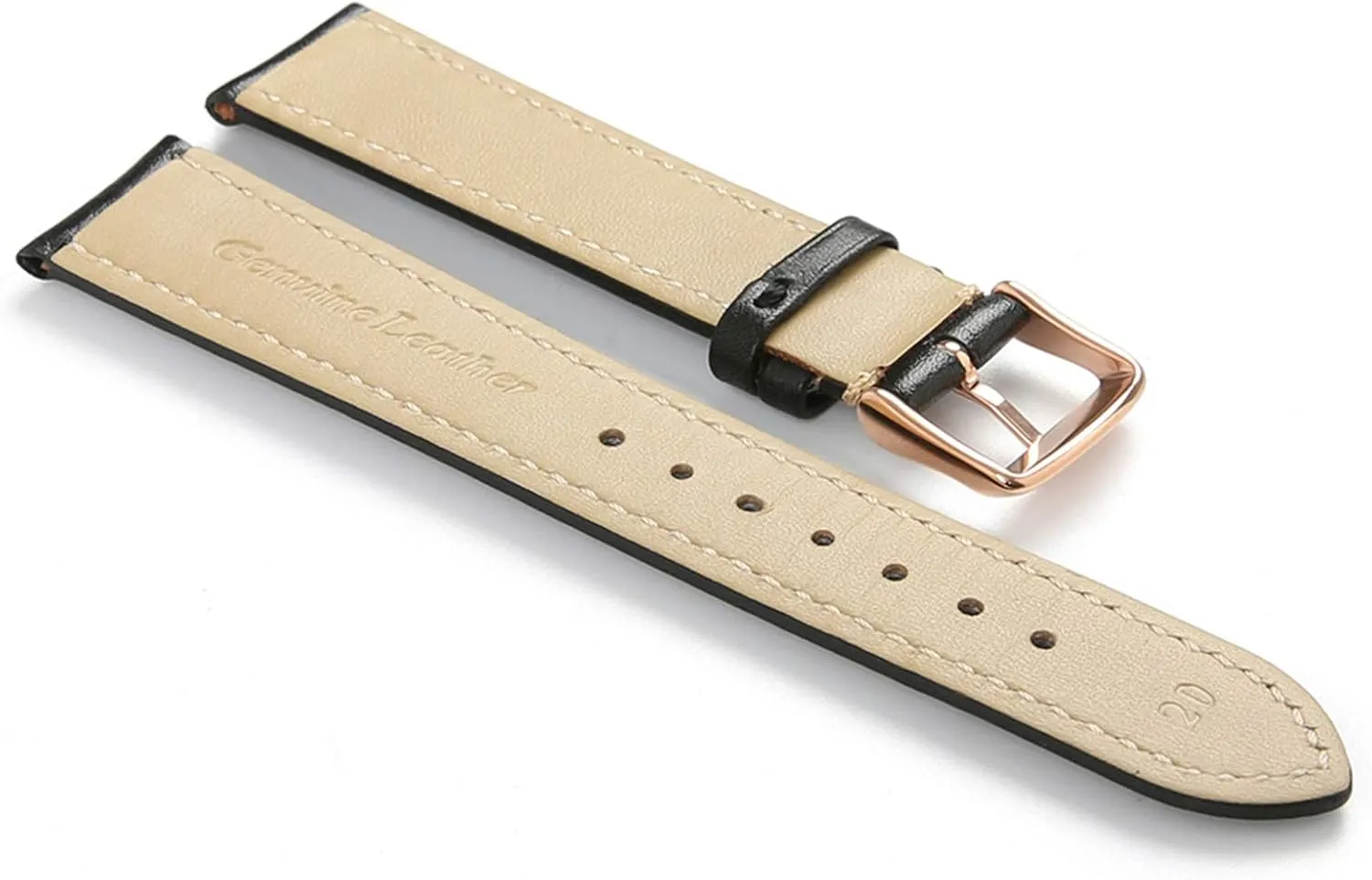Watch Bands for Men Women Calfskin Leather Watch Strap with Buckle mitigate astronomer conditioner lie nonetheless compulsory Stylish and Stylish 