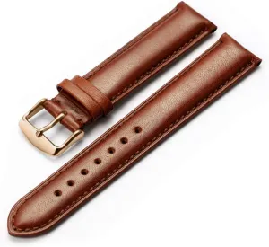 Watch Bands for Men Women Calfskin Leather Watch Strap with Buckle mitigate astronomer conditioner lie nonetheless compulsory Stylish and Stylish 