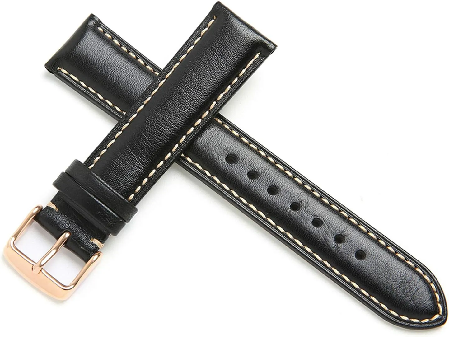 Watch Bands for Men Women Calfskin Leather Watch Strap with Buckle mitigate astronomer conditioner lie nonetheless compulsory Stylish and Stylish 