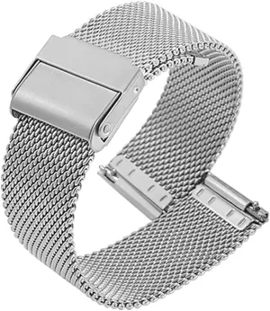 Watch Bands Wristband Belt Compatible with Most Watches,Silver,16mm Ultra Thin Universal Premium Stainless Steel Mesh Metal Buckle Watch Straps lodge proprietor for Men Women Quick Release Adjustable Mesh 