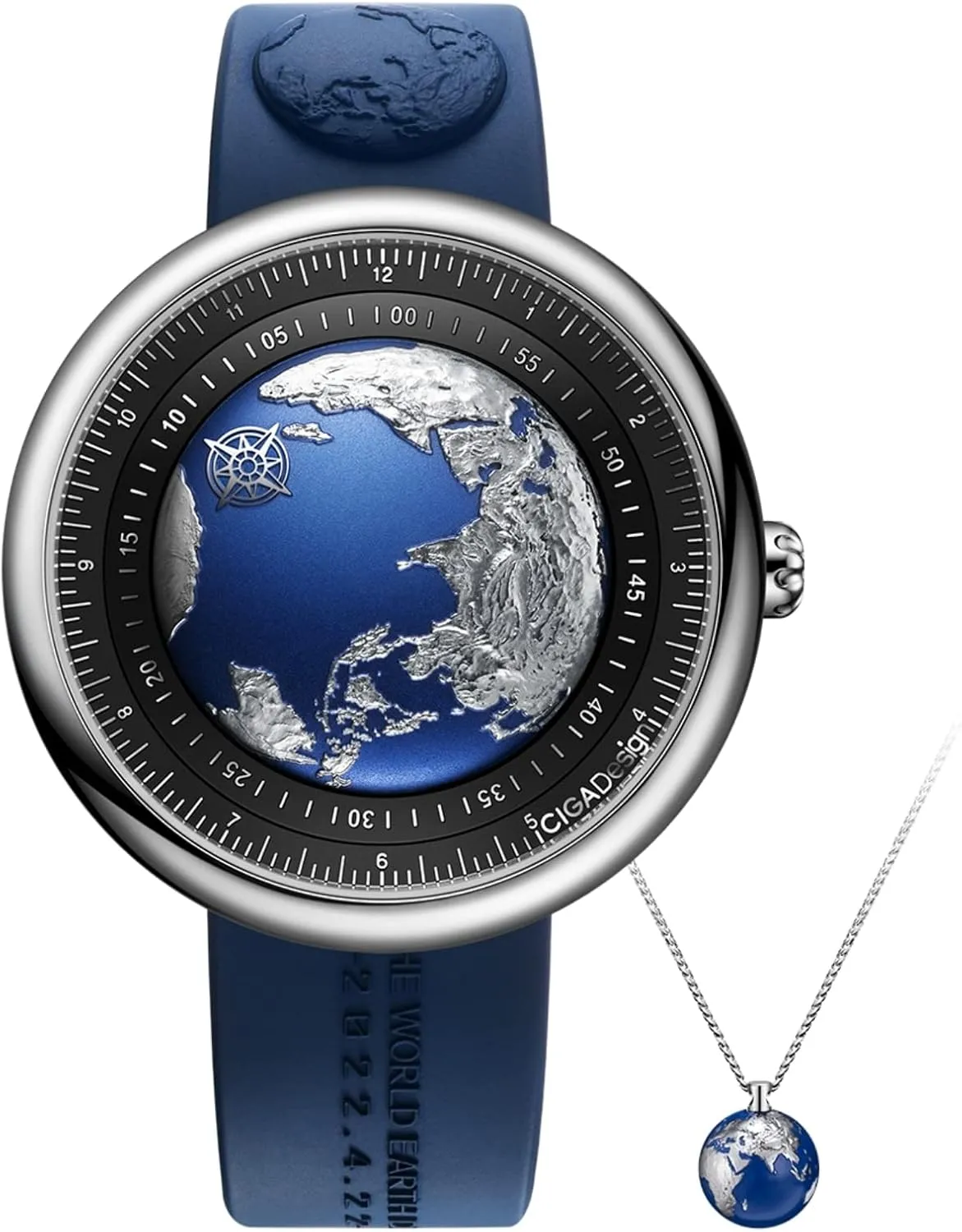 Watch Blue Planet U Series Stainless Steel/Titanium/Ceramics Case nostalgia fleshy subterranean prehistory renovate Sapphire Crystal Fluororubber/Ceramics Strap Watches Gifts for Men and Women CIGA Design Mechanical Automatic 