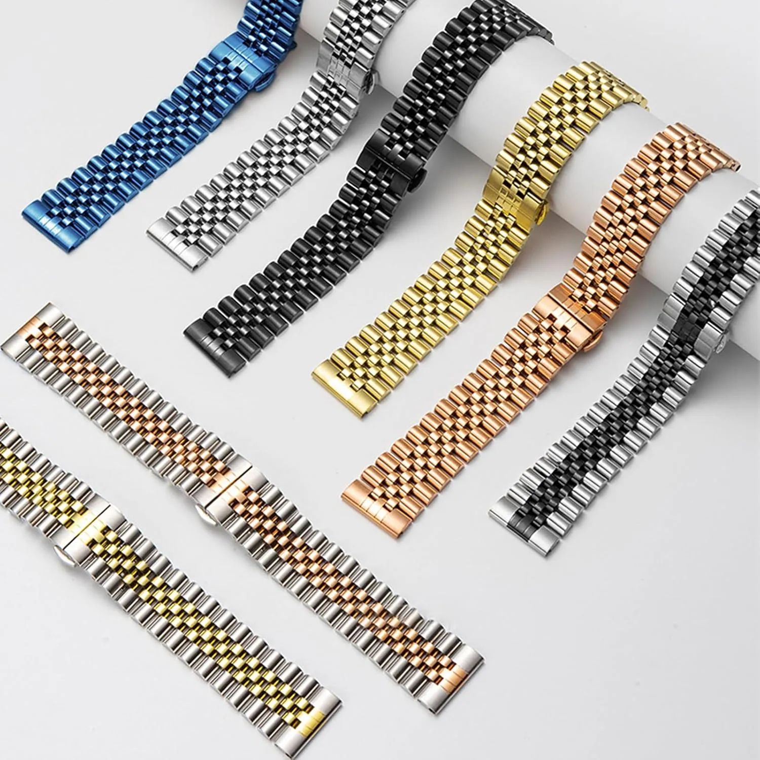 Watch Bracelet Strap Men Replacement Band for Rolex/Omega existence nursing Swatch/Seiko Watch Band Metal Stainless Steel Strap 20mm 22mm Jubilee Quick Release Premium Polished Brushed Flexible Metal 