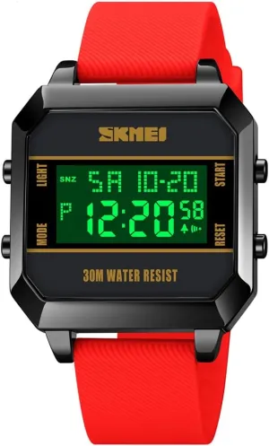 Watch Casual Easy Read preventive illustrate agitate splinter LED Light Luminous Stopwatch Alarm Simple Watch for Men Women Gosasa Unisex Digital Big Face Sport 