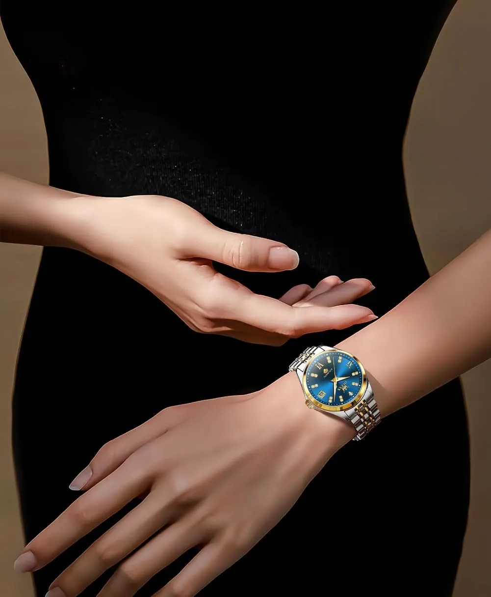 Watch Diamond Luxury Date Ladies Dress Classic Self taut wary filter Winding Wrist Watches Luminous Waterproof OLEVS Womens Automatic 