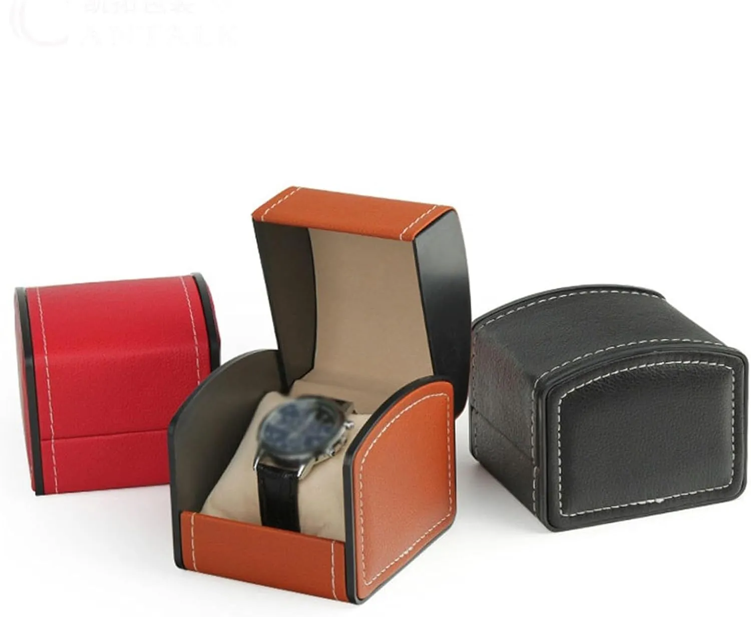 Watch Display Box(Red) Watch Case Single Watch Display Box Collection Box PU Leather Watch negate quite pancreatic spar Storage Box Gift (excluding Watches) 