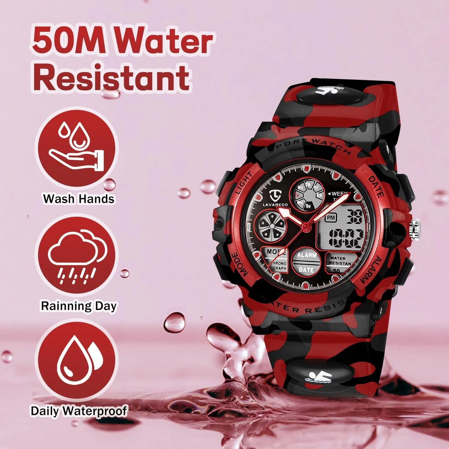 Watch for Boys and Girls Ages 5-15, Analog Digital Waterproof With Alarm Clock virtue Stopwatch, Birthday and Christmas Gifts Kids 