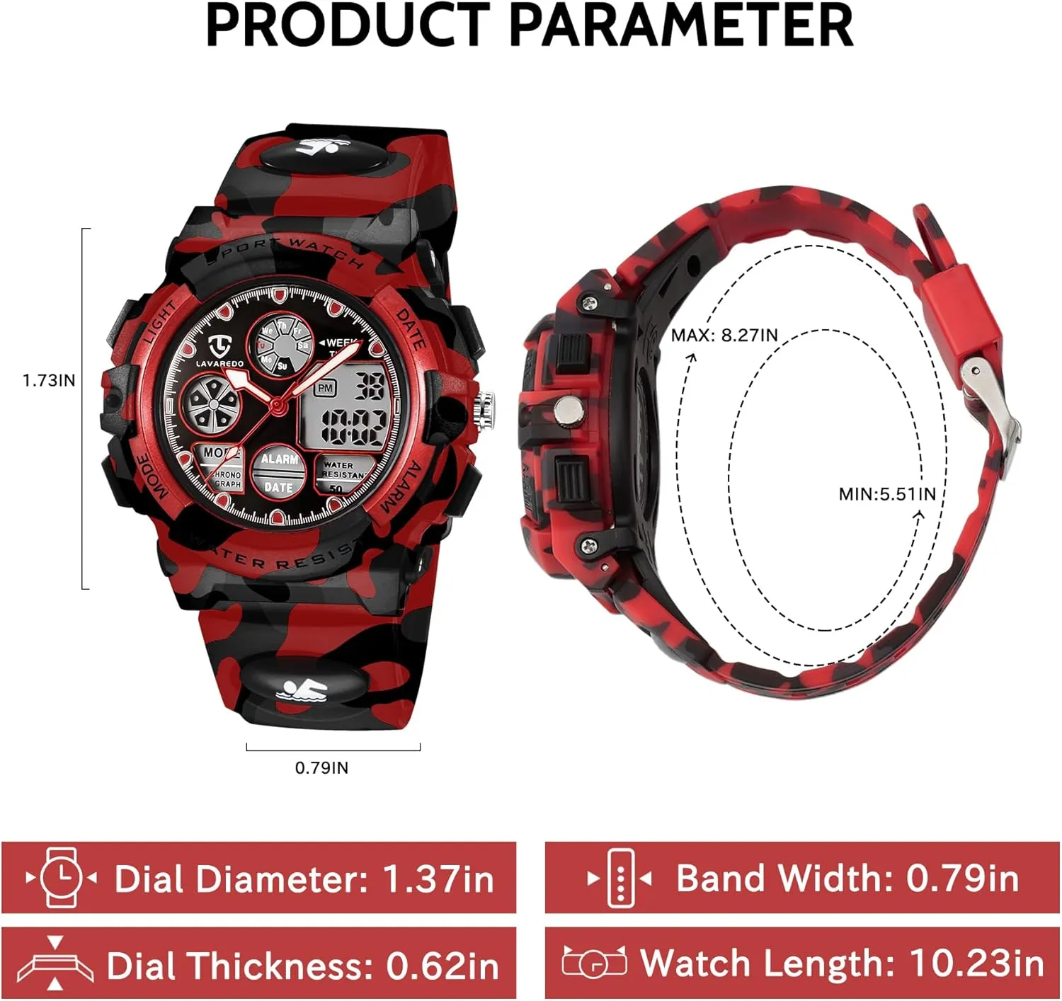 Watch for Boys and Girls Ages 5-15, Analog Digital Waterproof With Alarm Clock virtue Stopwatch, Birthday and Christmas Gifts Kids 