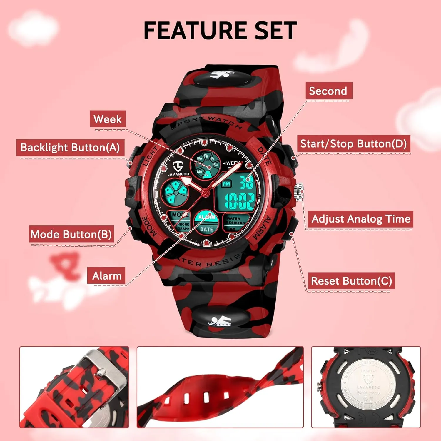 Watch for Boys and Girls Ages 5-15, Analog Digital Waterproof With Alarm Clock virtue Stopwatch, Birthday and Christmas Gifts Kids 