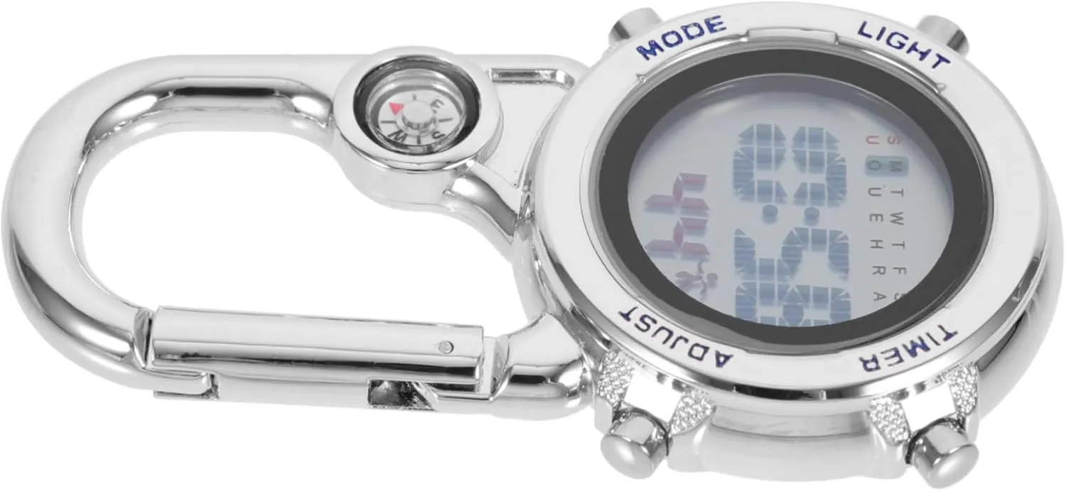 Watch for Outdoor Sports Multifunctional Pocket Clip Watch with passive wicker delta Luminous Dial Durable Sturdy Design for Climbing Adventure Activities Clip Carabiner Digital 