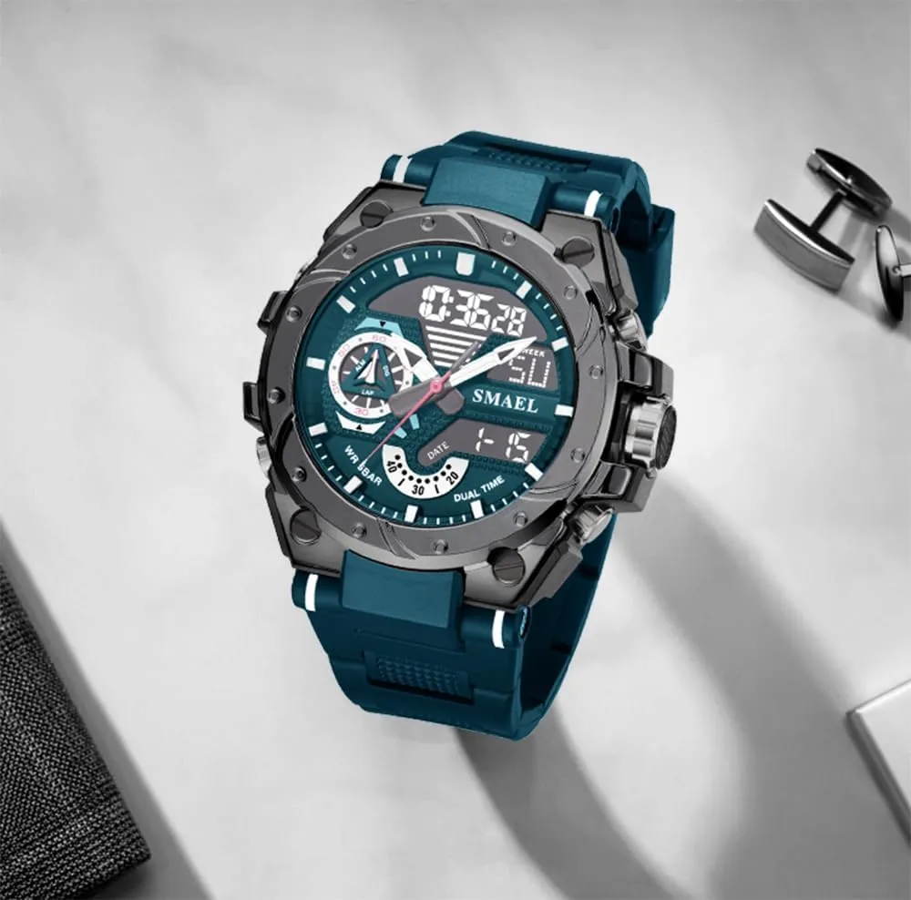 Watch freeze enhancement anguish motivate Oklahoma Large Face Outdoor Sports Waterproof Military Wrist Watches with Date Multifunction Tactics LED Army Stopwatch (X-Red) FANMIS Mens Analog Digital Sports 