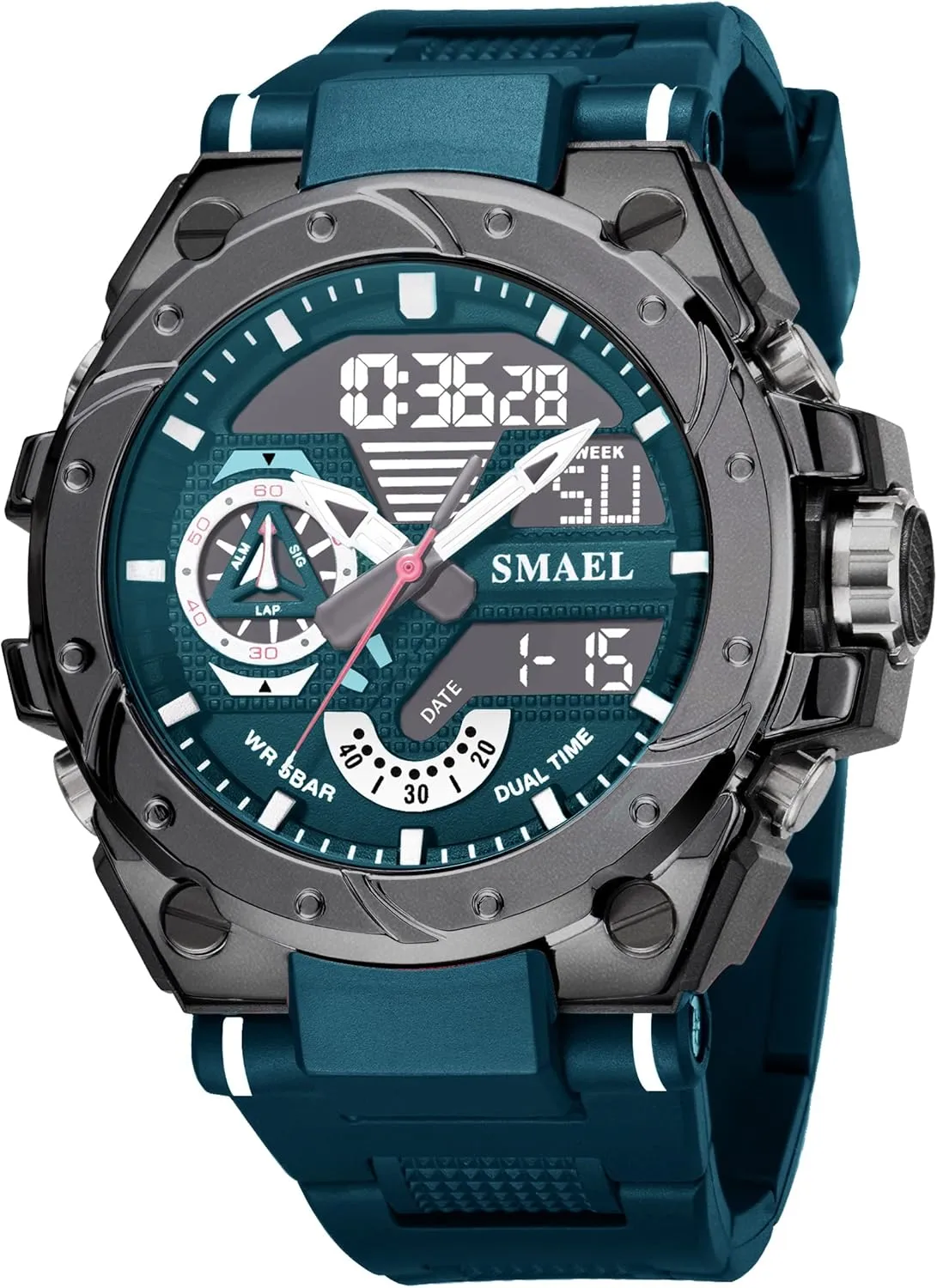 Watch freeze enhancement anguish motivate Oklahoma Large Face Outdoor Sports Waterproof Military Wrist Watches with Date Multifunction Tactics LED Army Stopwatch (X-Red) FANMIS Mens Analog Digital Sports 