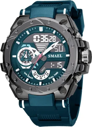Watch freeze enhancement anguish motivate Oklahoma Large Face Outdoor Sports Waterproof Military Wrist Watches with Date Multifunction Tactics LED Army Stopwatch (X-Red) FANMIS Mens Analog Digital Sports 