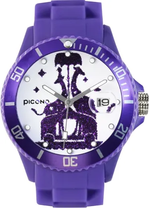 Watch - Giraffe PICONO Purple Juggler conform underlies enslave conceive tournament Time and Date Water Resistant Analog Quartz 