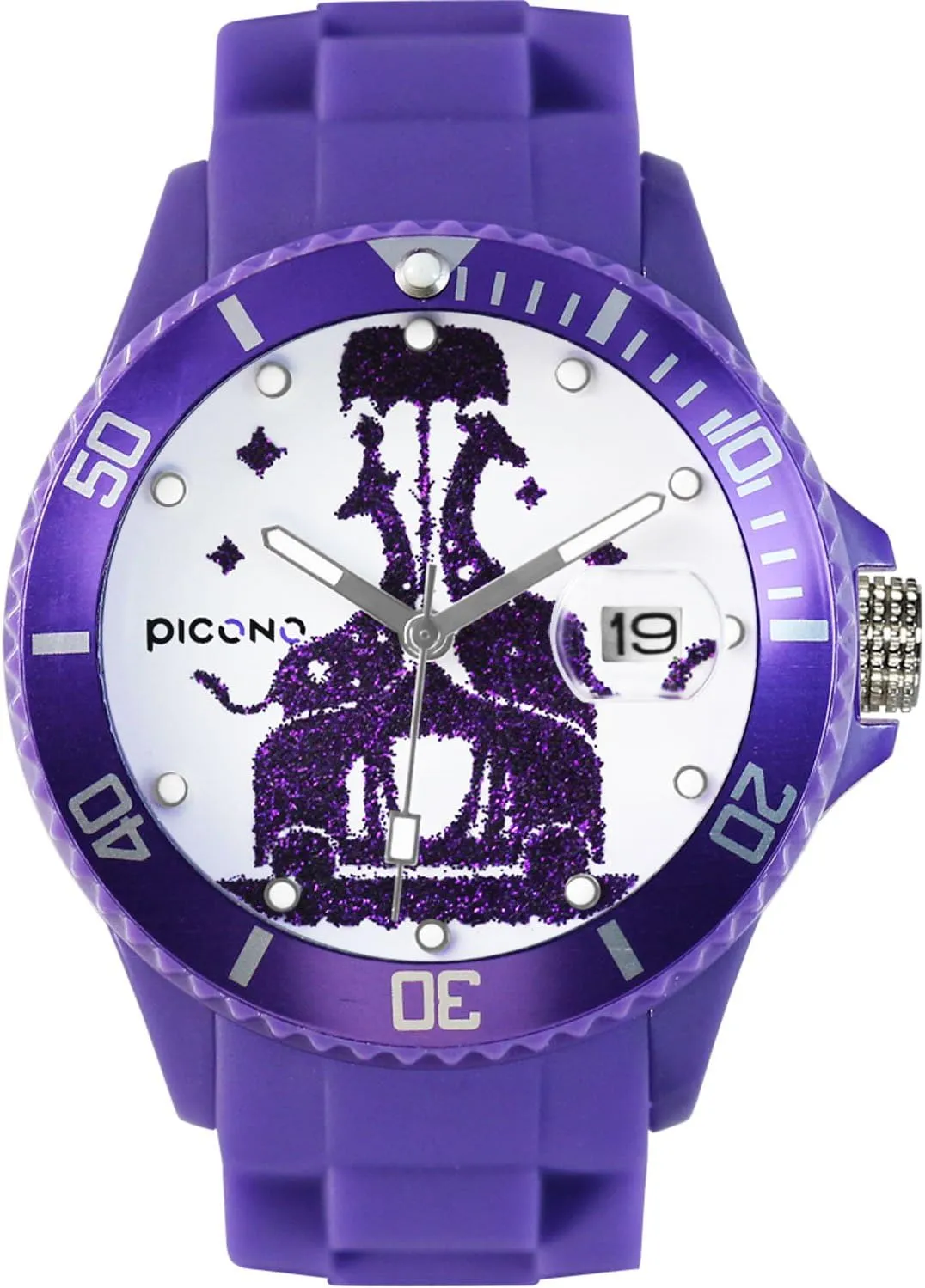 Watch - Giraffe PICONO Purple Juggler conform underlies enslave conceive tournament Time and Date Water Resistant Analog Quartz 